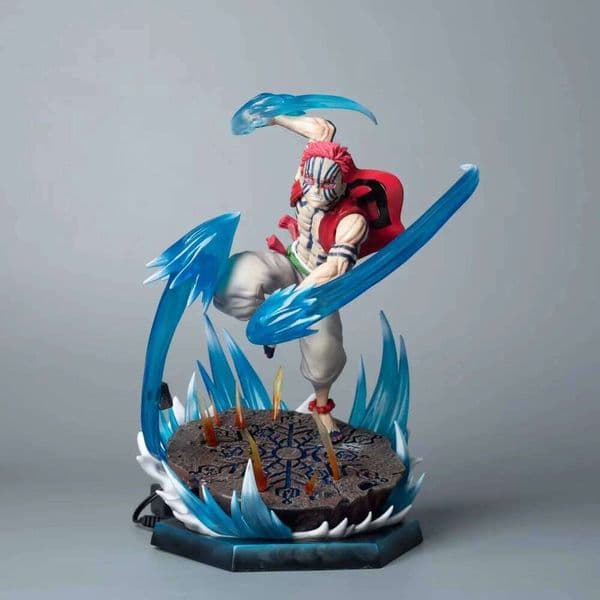 Demon Slayer Akaza Luminous Hand-Made Model Statue Scene Third Wind Gk Jianke Collectible Action Figure Toy 26L0519