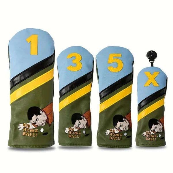 Golf club protective cover, numbered 1-3-5 design - scratch resistant and impact resistant, stylish golf accessory cover 26Y0519