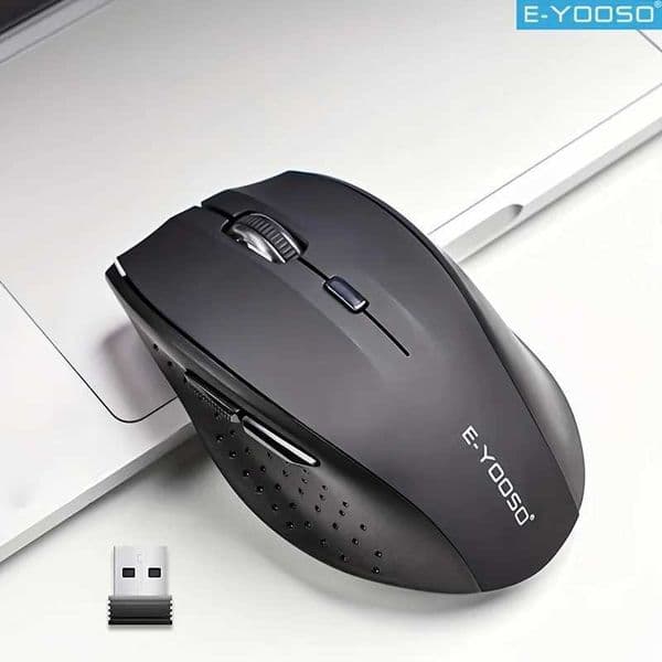 E-YOOSO Portable USB 24G Wireless Mouse Gaming Office Mouse 2400 DPI Ergonomic Suitable Laptop/PC/Computer Gift for Girlfriend Z260519