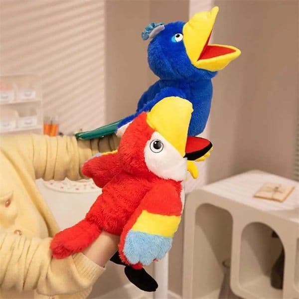 35cm Size Bird Hand Puppets Kawaii Style Soft Animal Hand Puppets Hand Control Funny Cartoon Simulation L260519KZAI