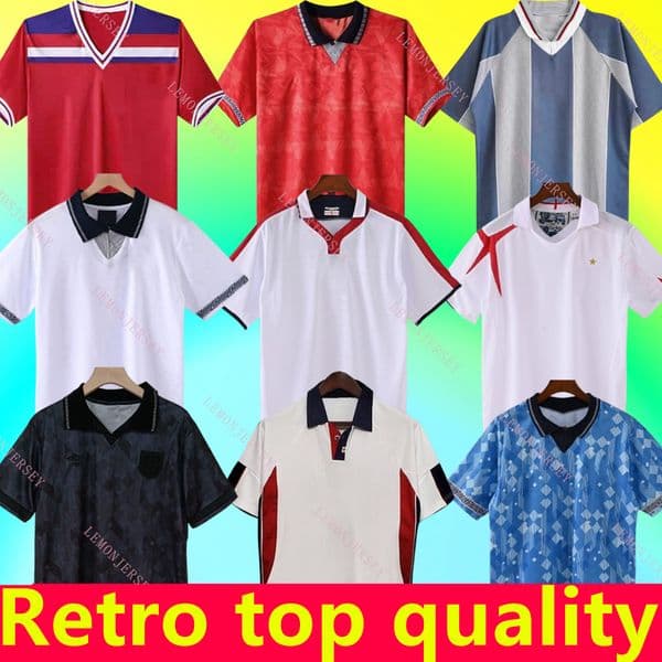 GASCOIGNE SOUTHGATE ENGLANDs Retro Soccer Jerseys 1996 1998 SHEARER OWEN 1982 Kids Vintage Football shirts ROONEY GERRARD LAMPARD 2002 2004 06 Classic Football Kit