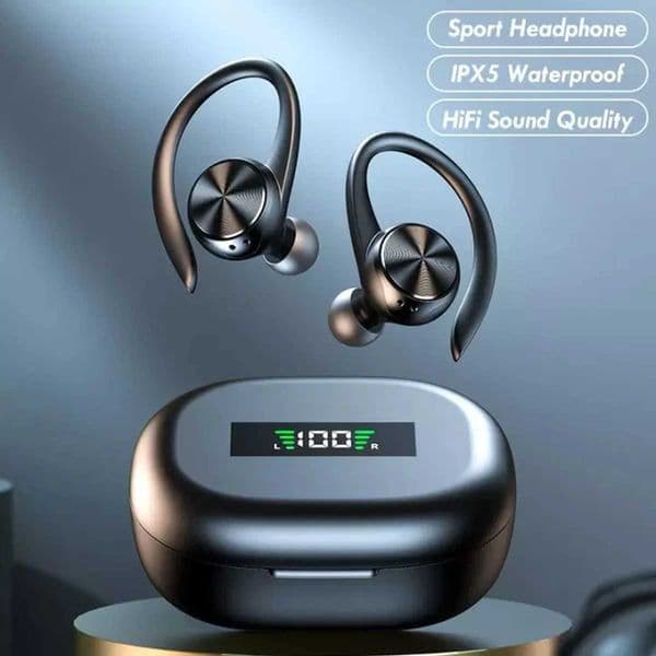 Wireless Bluetooth 50 Sports Headphone IPX5 Earbuds w/500mAh Charging Case Ear Hooks Earphones 3D HiFi In-Ear Wireless Headset Z260519