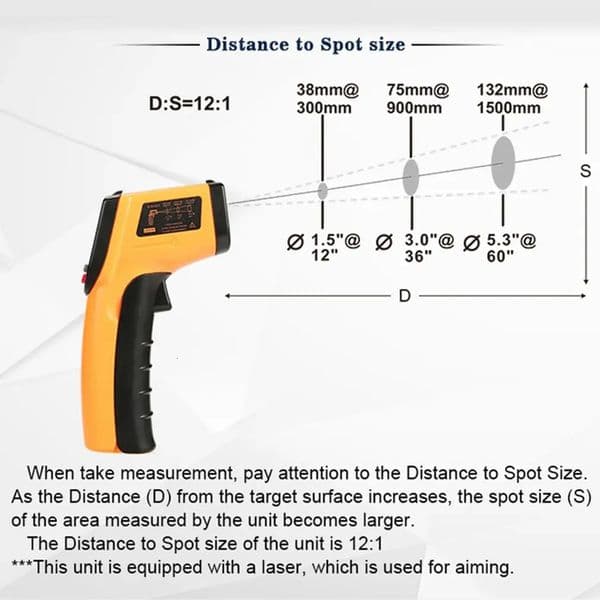 Bulk Office school Supplies Wholesale Digital Infrared Thermometer Laser Handheld Temperature Meter Non-Contact Pyrometer Imager Hygrometer IR Color LCD Light 10