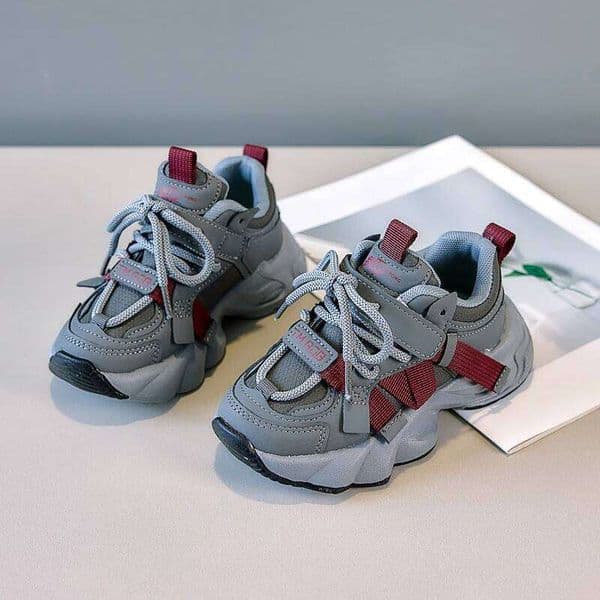 Children Casual Thick Soft Bottom Sneakers Non-slip Handsome 2025 New Fashion Kids Running Shoes Mesh Breathable 26L0519