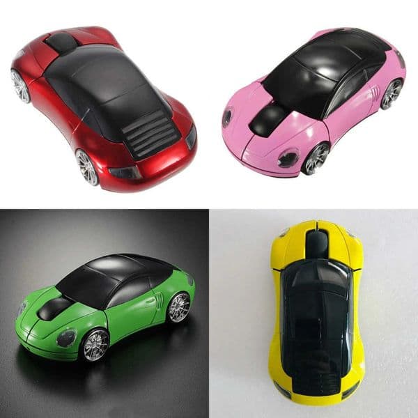 24GHz Sports Car Wireless Mouse 1600DPI USB Scroll Car Shaped Wireless Mouse Low Energy Consumption Portable for Laptop/PC Z260519FB33