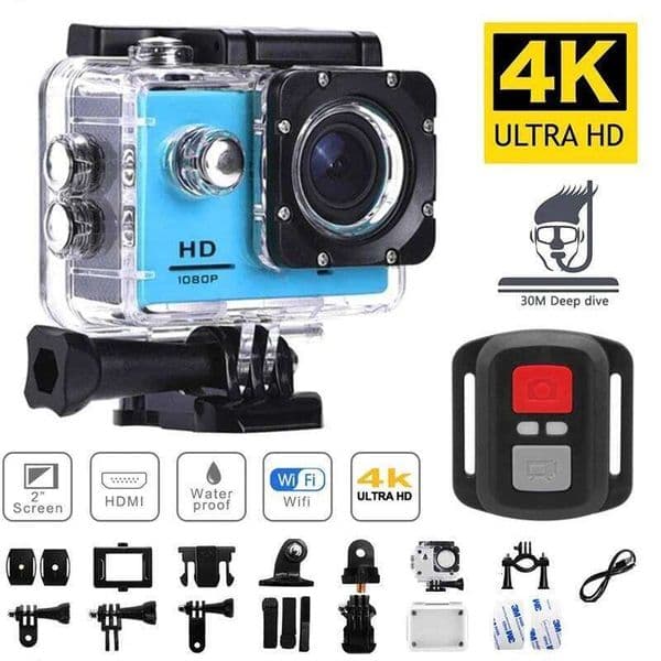 Ultra HD 4K Action 1080P/30FPS 2.0 inch Screen WiFi Remote Control s Waterproof DV Helmet Go Sport Camera Pro 26Y0520
