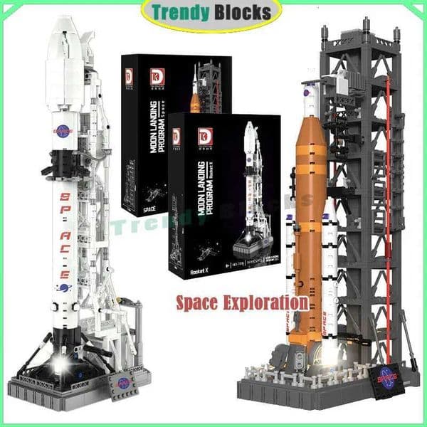 Creative Expert Moon Landing Program Space Rocket X Buildings SetsCi Model Buildings Blocks Gift for Adts Kids 869PCSJ260520