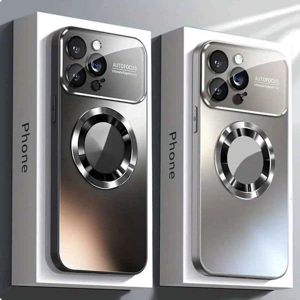 New Titanium Metallic Color Magnetic Phone Case For iPhone 16E 16 15 14 11 13 12 Pro Max Matte Wireless Charging Protect CoverZHR260520