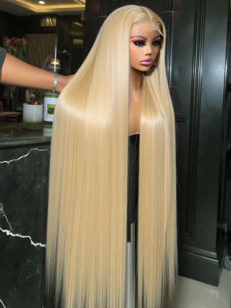 Blonde Wig 13x4 13x6 HD Lace Frontal Wig Long Straight Human Hair Wigs Pre Plucked Transparent Wear and Go Glueless Clearance Cosplay for Women