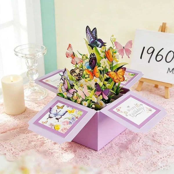 1pcHappyBirthdayUpGreetingCardBirthdayGiftBirthdayPartyInvitationCardwithBlankNoteCardBehindandEnvelop L260520