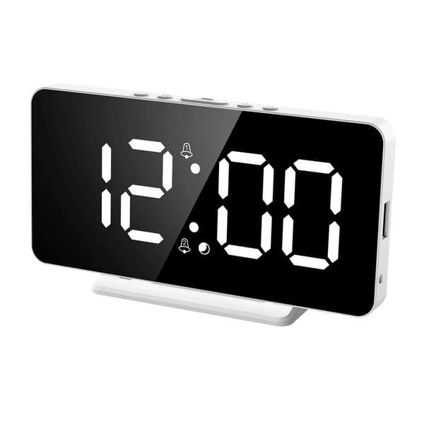 ORIA LED Digital Smart Alarm Clock Watch Table Electronic Desktop Clocks USB Wake Up Clock Snooze USB Wake Up Alarm Home Decor C260520