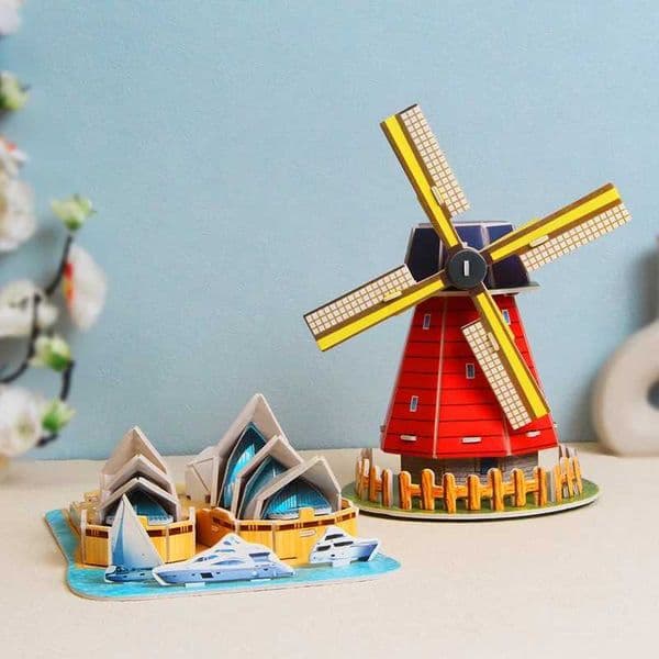 Creative DIY 3D Paper Card Puzzle Building Model Assembly Kids Handmade Jigsaw Room Decorations Educational Toys M260520