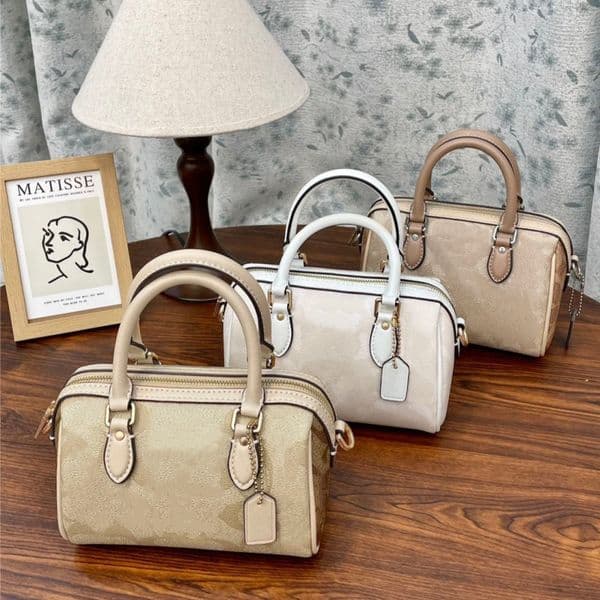 Designer bag 2026 rowan tote bags Boston bag Mini Shoulder bag Luxury women retro leather high quality handbag Pillow shaped square clutch Diagonal cross bag