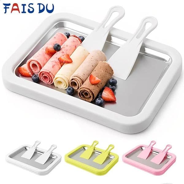 Instant Ice Cream Maker 3in1 Frozen Dessert Plate for Homemade Yogurt Quick Freeze Fried Machine DIY Fun Family Kid 260520