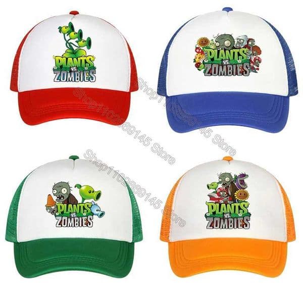 Plantsd VS Zombiesd Kids Baseball Caps Cartoon Game Character Printed Hat Boys Casual Sports Sun Hat Children Birthday Gifts L260519D34E