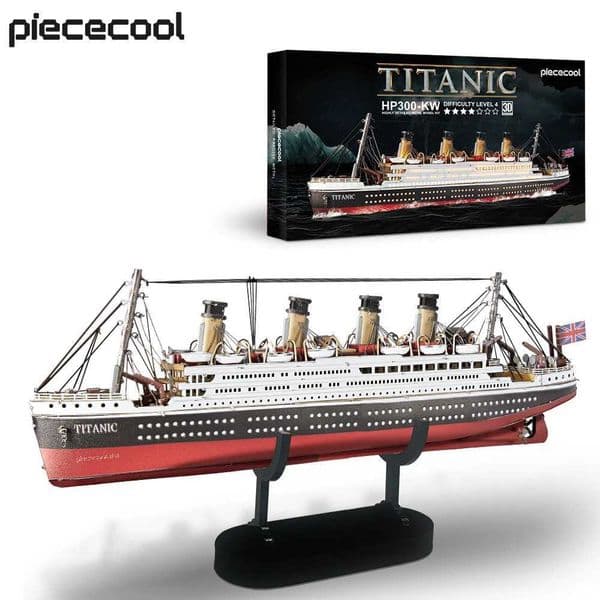 Piececool Model Building Kits Titanic Ship Puzzle 3D Metal Jigs DIY Toys for Adt Birthday Gifts 226PcsJ260520