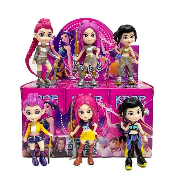 6pcs/Set Kpop Demon Hunters Action Figure Toy Derpys Tiger Rumi Mira Zoey Sussy Figurine Doll Fans Gift 2026 Christmas Gift L2605092ZDR