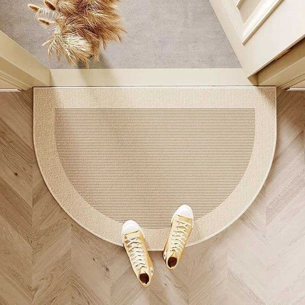 VIKAMA French Cream Style Entrance Door Floor Mat Semi-Circular Carpet Door Foot Mat Easy To Maintain Home DecorationZHR260520