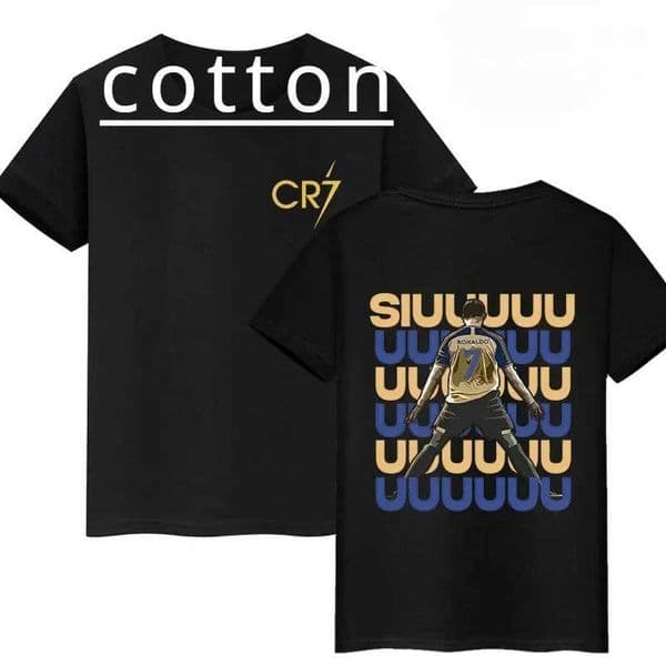 Summer Football Star Cr7 Cotton Children T-shirt Brand Sport Double Sided Print Casual Kid Clothes Short Sleeve Top Boy Girl TeeJ260520
