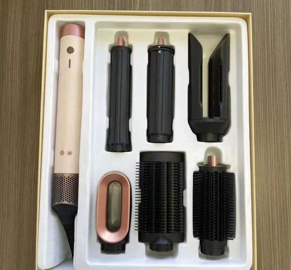 EU HS09 New Multil Hair Styler Auto Curling Dryer Wrap Hot/Cold Air Dryer 1700W Hair Straightener Curling Barrel Brush Salon KR T260520