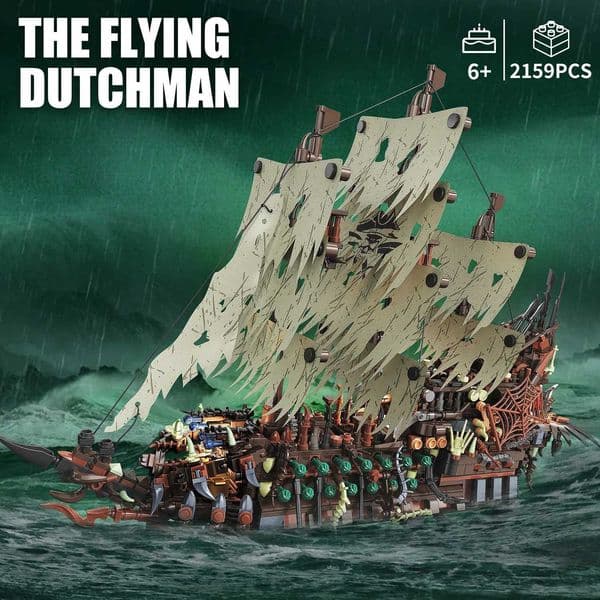 2159PCS The Playing Pirate Ship Building Blocks Toy Set Brick Model Movies with Light Birthday Desktop Decoration GiftsJ260520
