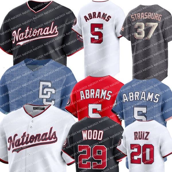 Nationals Baseball Jersey James Wood Keibert Ruiz Luis Garcia Jr. CJ Abrams Brady House Dylan Crews Jacob Young Daylen Lile Mitchell Parker Harry Ford Foster Griffin