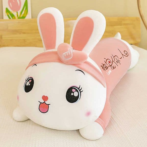 Long plush pillow large stuffed bunny toy for sleeping cute heart-shaped plushieL260520URQH