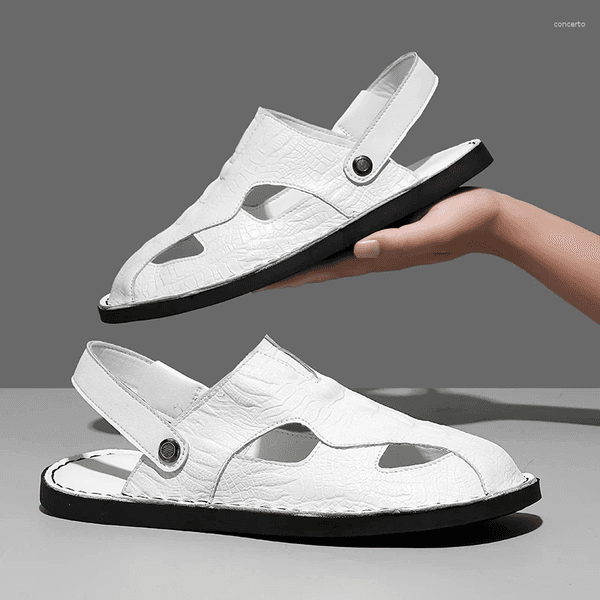 Sandals Arrival Mens Summer Wading Shoes Outdoor Male Beach Lightweight Water Quick Dry Leather Sandalias