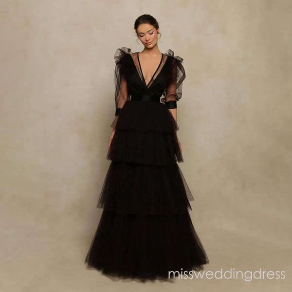 Classy Beaded Mermaid Prom Dresses Long Sleeves Pleated Gowns High Neckline Sweep Train Engagement Satin Special Occasion Formal Evening Wear 06