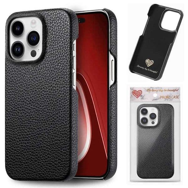 Luxury Soft Lychee Pattern Leather Phone Case For iPhone 16 15 14 13 12 11 Pro Max Plus Mini 16E Shockproof Bumper Back CoverZHR260520