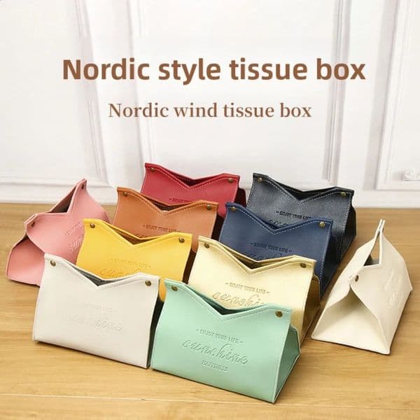 Elegant Leather Tissue Box Storage Container For Kitchen Living Room Home Decor Minimalist Solid Color Napkin Holder Boxes 260520