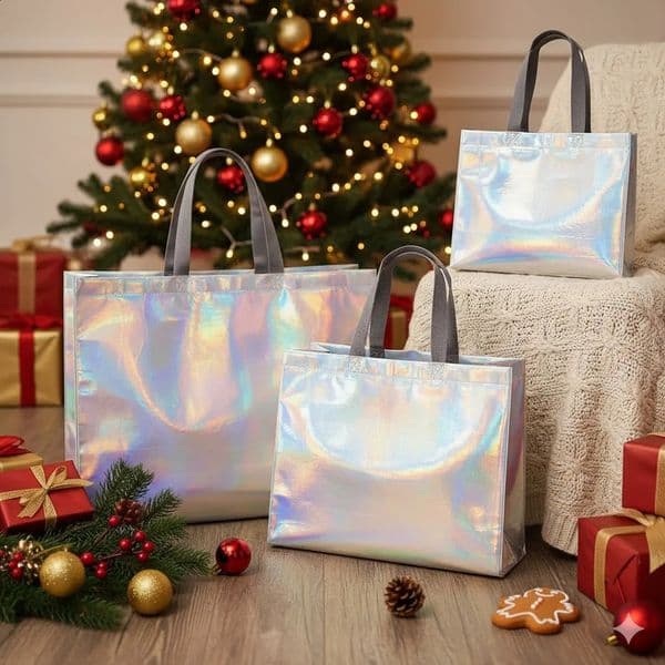 1020PCS Non Woven Tote Bag Reusable Shopping Gift for Women Clothing Fashion Store Eco Friendly Handbag Carry 260520