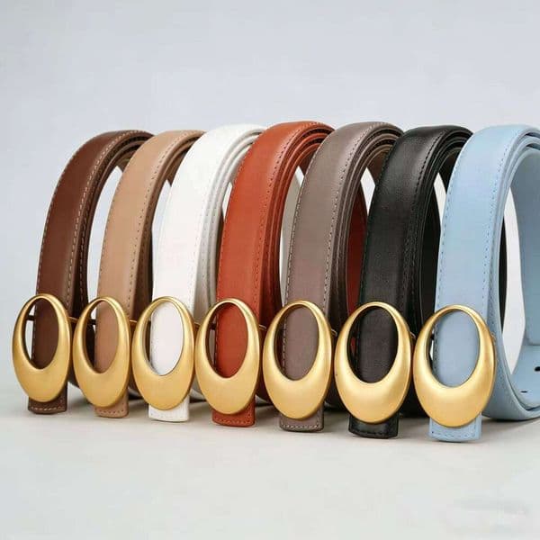 Fashionable women's belt; cowhide leather belt for women; versatile decoration with a high-end feel; trendy Korean-style 26L0520