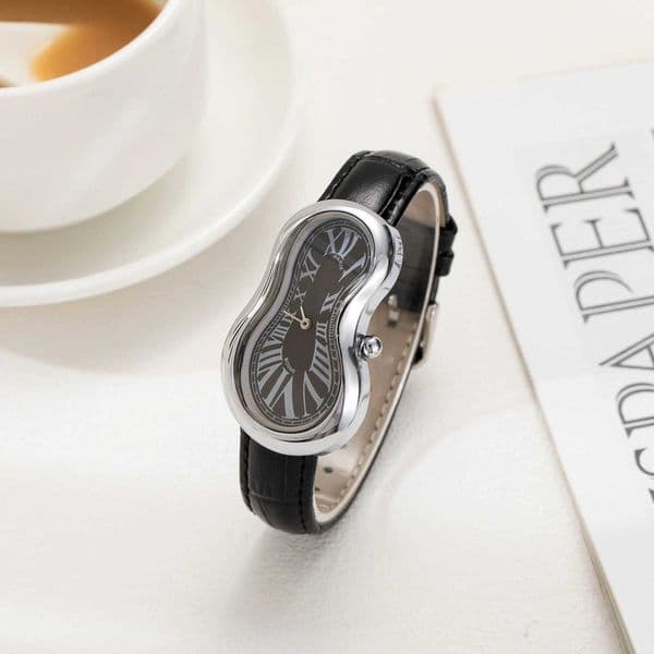 Y2K Fashion Creative Soft Melting Watch for Men And Women with Irregular Shape Dial Luxury Streetstyle Unique Design Quartz MoveT260520