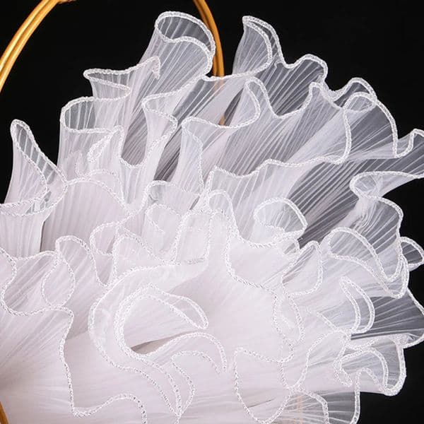 28cm45M Pearl Wave Edge Flower Wrapping Mesh Yarn DIY Floral Bouquet Packaging Paper ValentineS Day Wedding Party Gifts Decor 260520