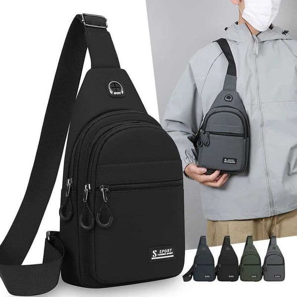Mens Chest Bag Fashion One Shoulder Crossbody Bag Large Capacity Outdoor Sports Cell Phone Bag M260520