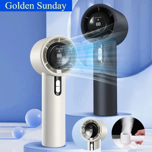 3000mAh Rechargeable 100 Gears High Speed Handheld Fan Portable Air Conditioner Mini with LED Display Screen 260520