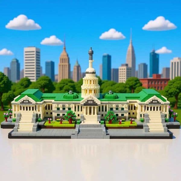 World Architecture Washington Capitol Building Micro Particle Building Blocks High Difficulty Building Blocks Ornament Gift BoxL26052024QY