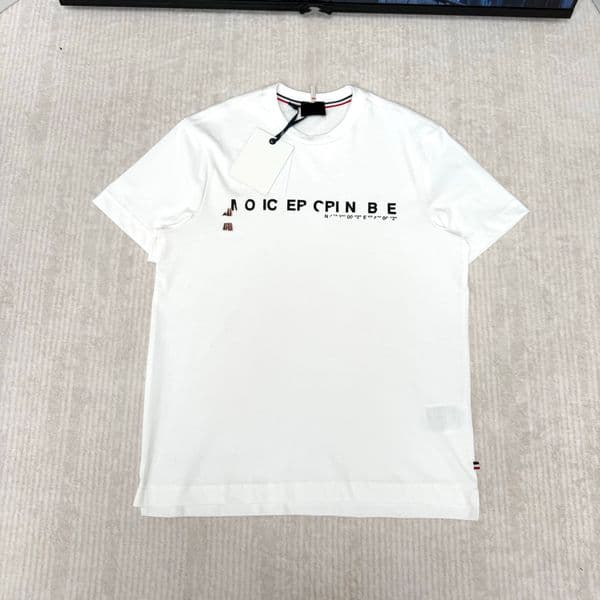 High quality designer men's T-shirt black and white top, summer fashion men's short sleeved shirt, micro labeled ribbon hot stamping T-shirt