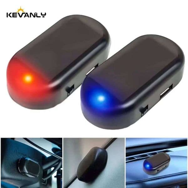 Solar Powered Car Fake Security Light Super Bright Flashing Imitation Wireless Strobe Signal Alarm Anti-Theft Caution Lamp