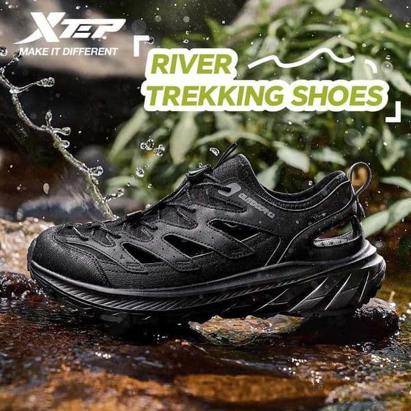 Xtep Wading Hiking Shoes for Men 2025 Summer Breathable Quick Drying River Trekking Shoes Outdoor Upstream Camping 875219170006 Z260518