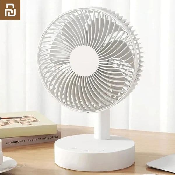 Youpin Fan Small White Desktop Timer Mute With Fourspeed Adjustable Portable Recharging Models Detachable Desk fan 260520