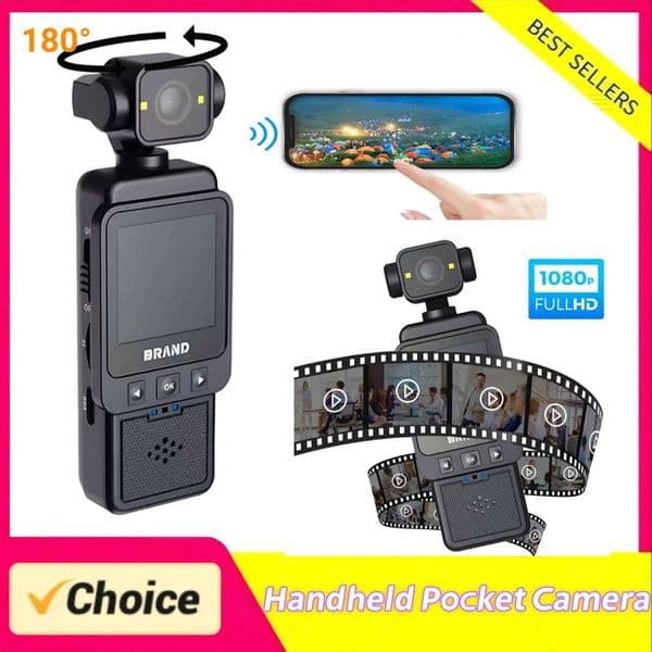 1080P HD Handheld Pocket 360 Rotating WiFi Sports Wearable Camera Travel Bicycle Night Vision Driver Recorder for Motor 26L0520