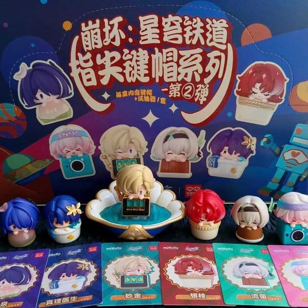 Mihoyo v2 keycap Genuine Honkai Star Rail Stackable Figures Trendy Blind Box Toy Figurine Desktop Decoration Gift Ornament Z260520