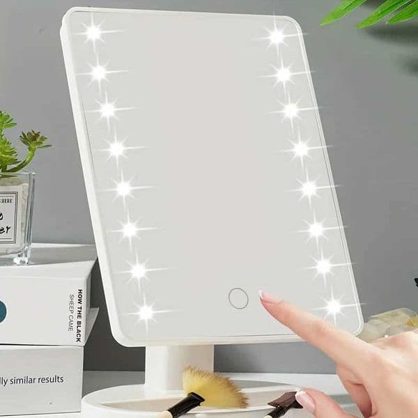 Portable LED Makeup Mirror 3 Brightness Touch Control Battery USB Powered Vanity Mirror for Bedroom Dormitory Mothers Day GiftT260520