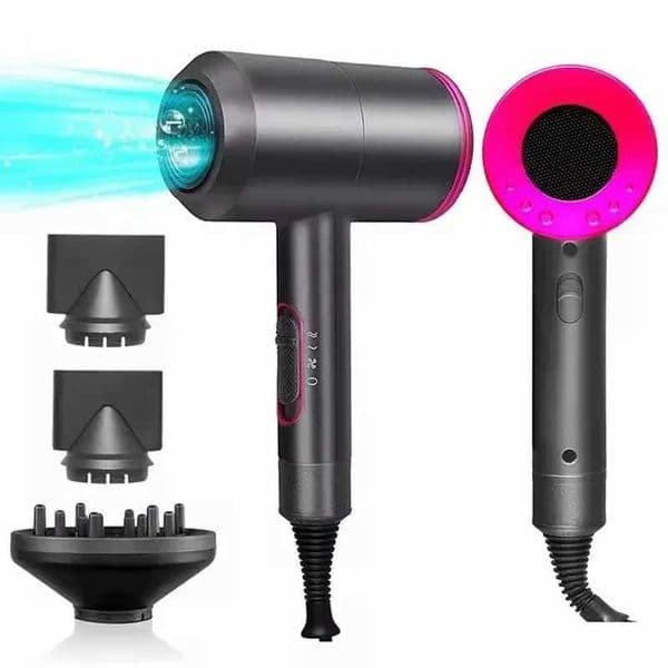 Professional Hair Dryer Strong Wind Hot Air Cold Air Ion Salon HairDryer 2000w Brush Negative Ion Blow Dryer with Diffuser T260520
