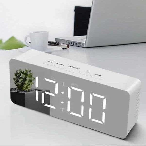 Digital Alarm Clock LED Electronic Desktop Clock with Temperature for Bedroom Home Office Teens Kids C260520