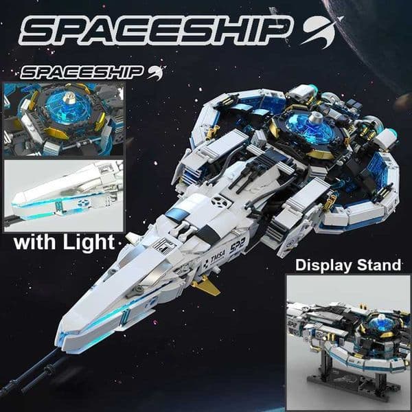 1400pcs Galaxy Starship Building Block Set Space Wars Starfighter Model Kits with Light STEM Toy Gift for Kids Adults Boy Girl J260603