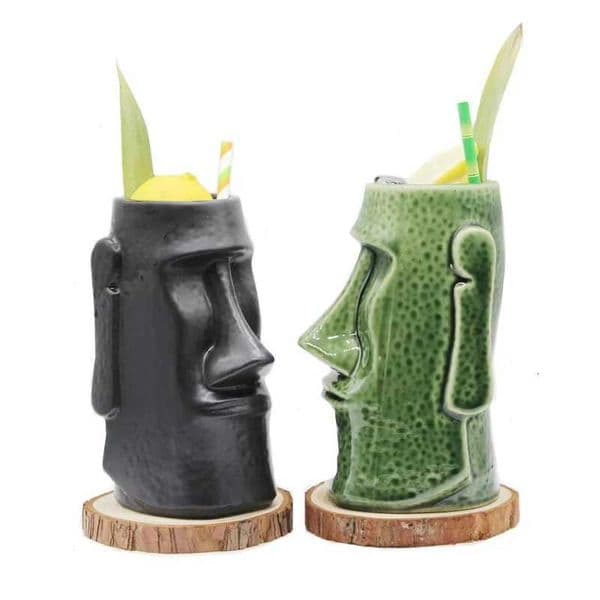 1PCS Ceramic Tiki Mugs Art Crafts Creative Hawaii Mugs Easter Island Tiki Mug 650ml H260520