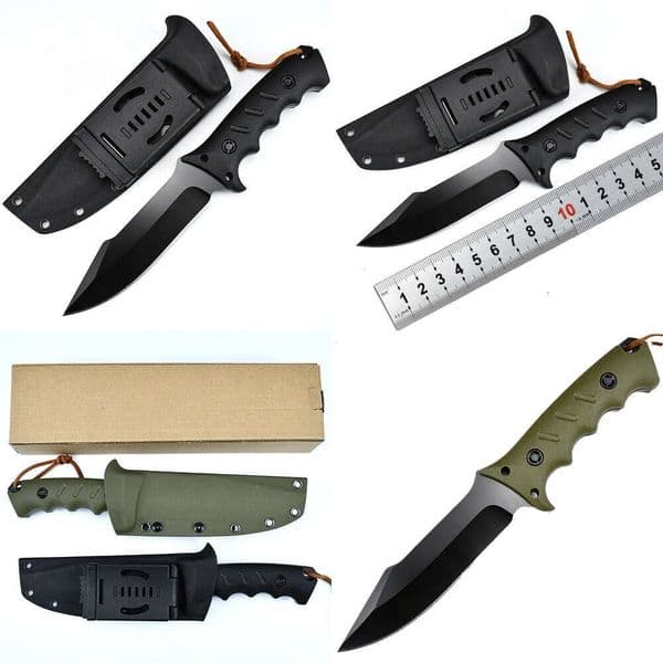 2026 new Premium Tactical pocket knife Survival Knife with Sheath fixed blade knife 8Cr13MoV fixed Blade GFN Handle Camping EDC couteau Hunting outdoor Gear